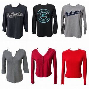 6 Women's Long Sleeve Shirts, S